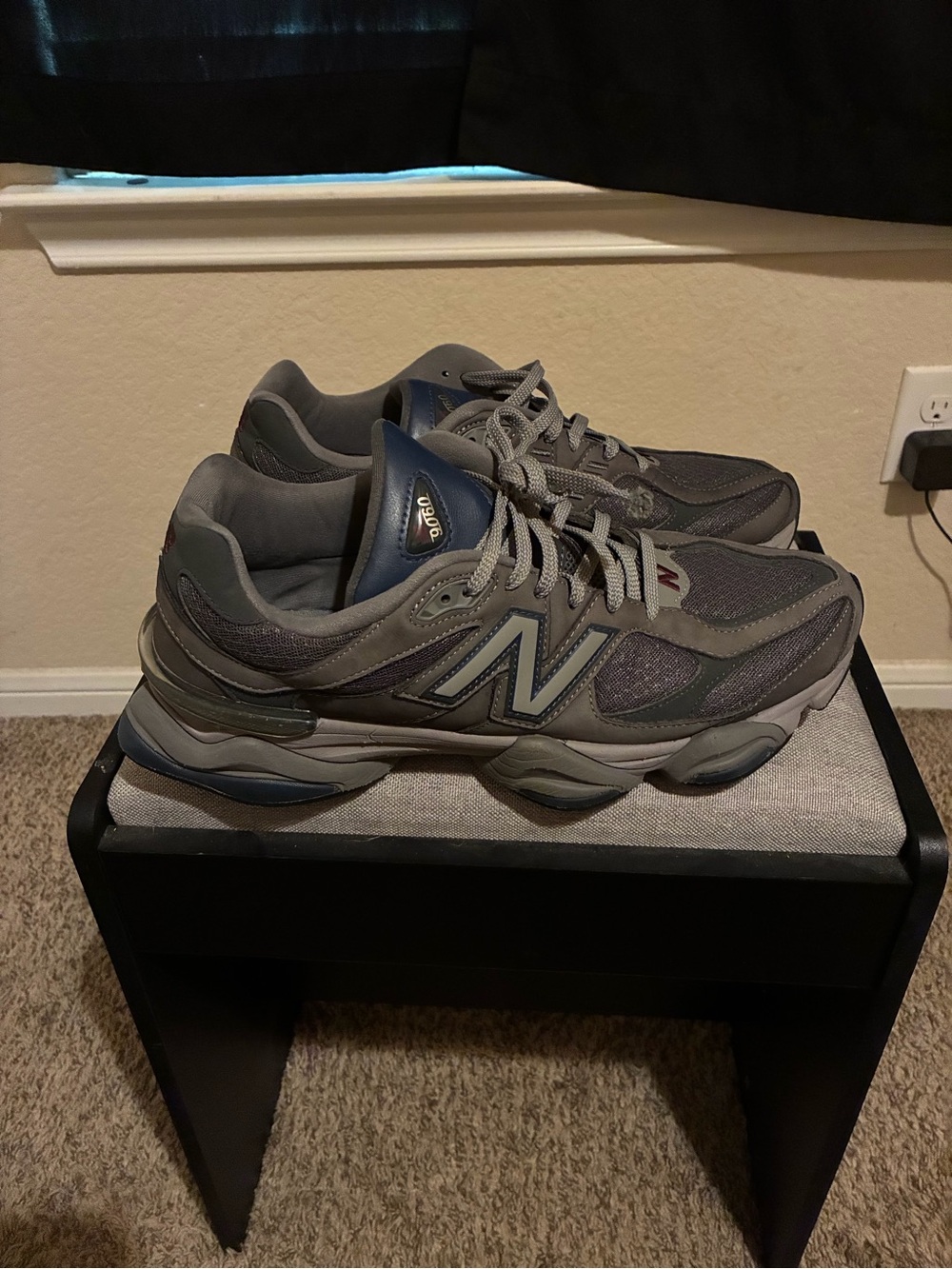 New Balance Men’s Grey Mesh & Suede Athletic Sneakers